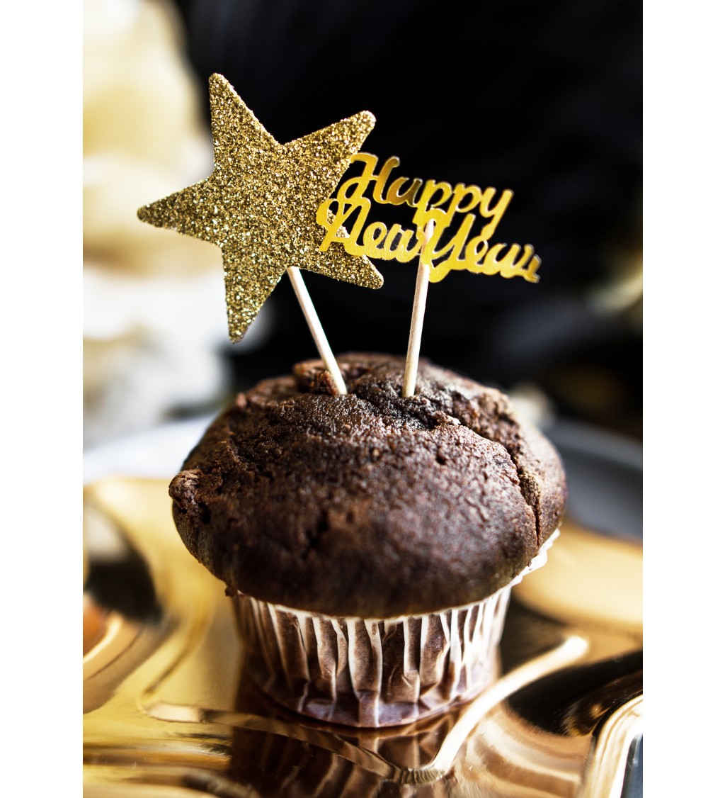 Konfety Happy New Year - zlaté