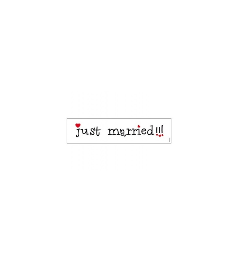 Cedulka na auto - Just married