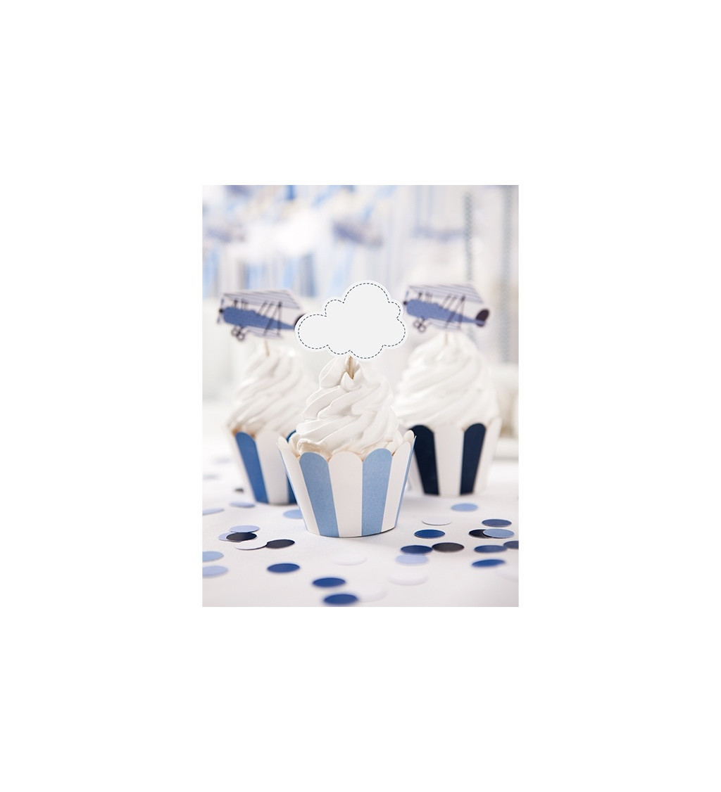 Papírové obaly na dortíky - modré