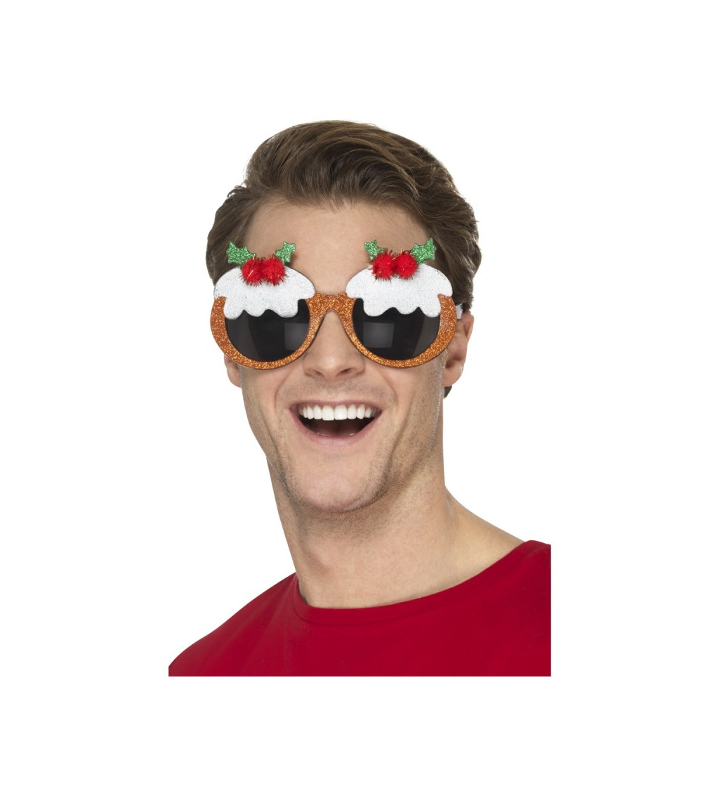 Vánoční brýle s pudinkem - Unisex
