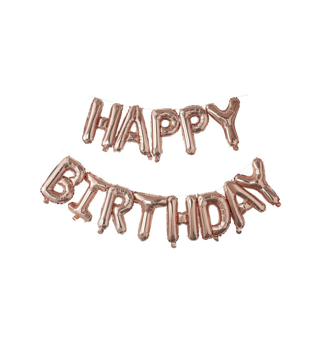 Balónkový nápis - Happy Birthday