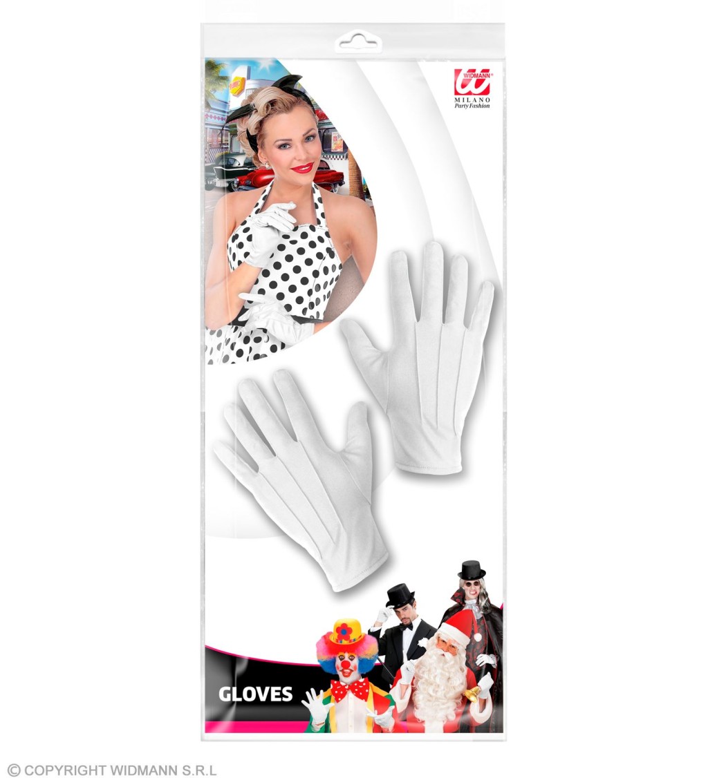 Dámské bílé rukavice