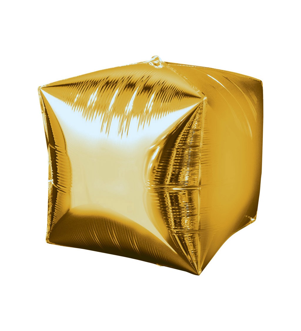 Balonek fóliový - Kostka Zlatá