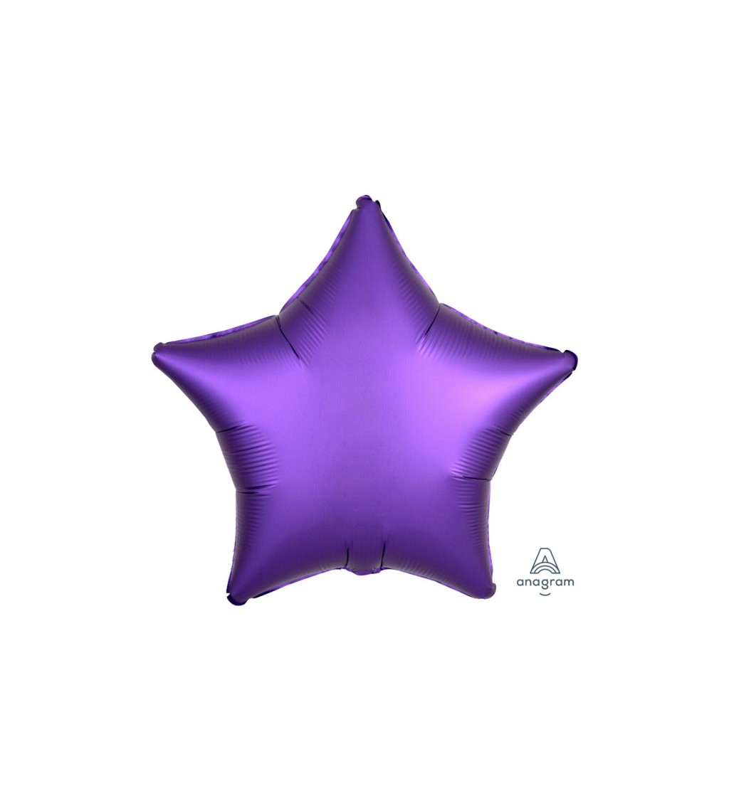 Balonek fóliový - Hvězda Fialová