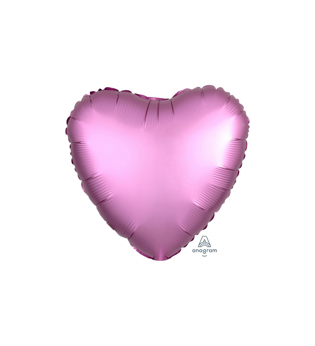 Balonek fóliový - Srdce Růžové