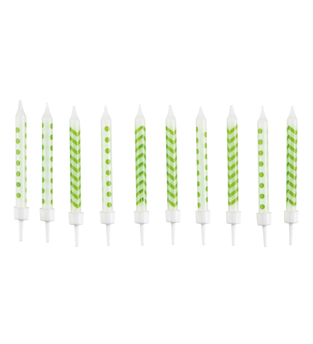 Dortové svíčky - zelené