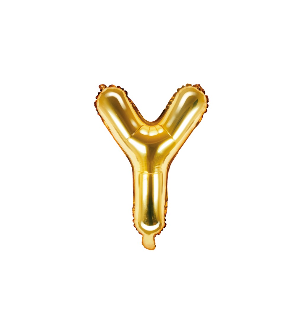 Fóliový balónek Y - růžové zlato