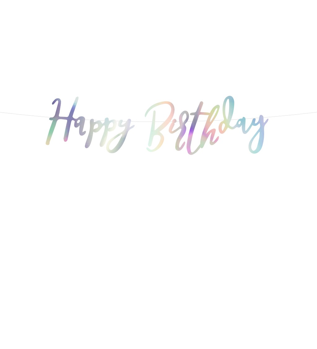 Duhový nápis - Happy Birthday