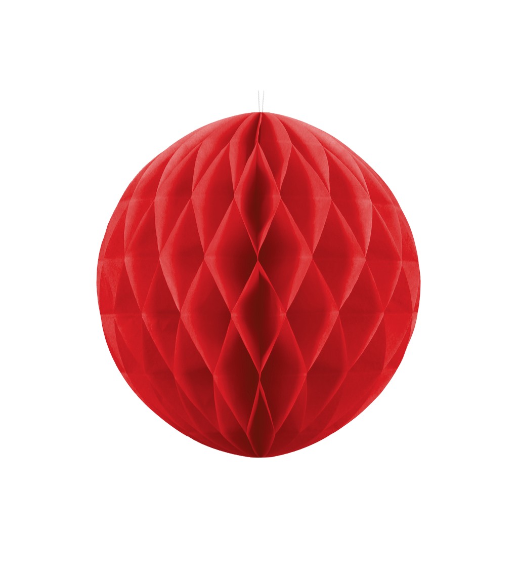 Papírová koule - červená, 40 cm