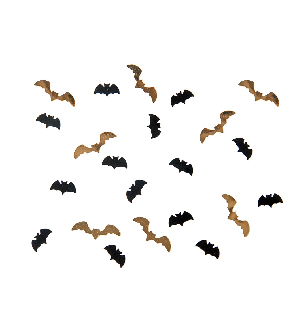 Konfety netopýři - černí a zlatí
