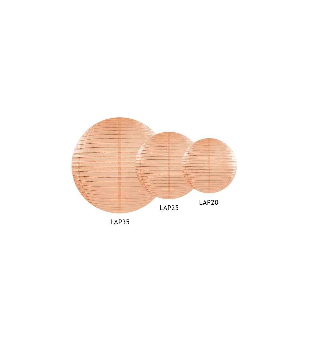 Papírový lampion - světle oranžový 35cm