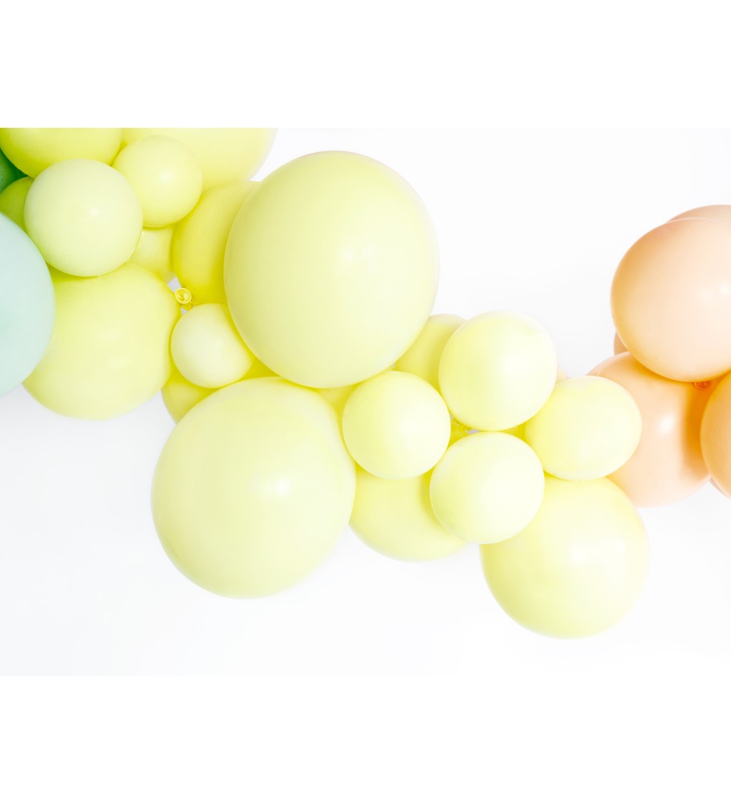 Pevné pastelové balónky světle žluté
