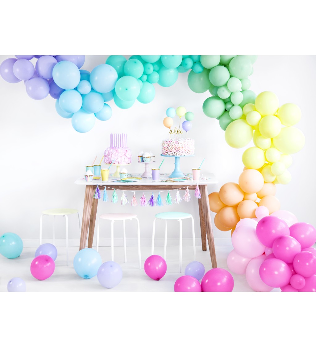 Pevné pastelové balónky peprmintové