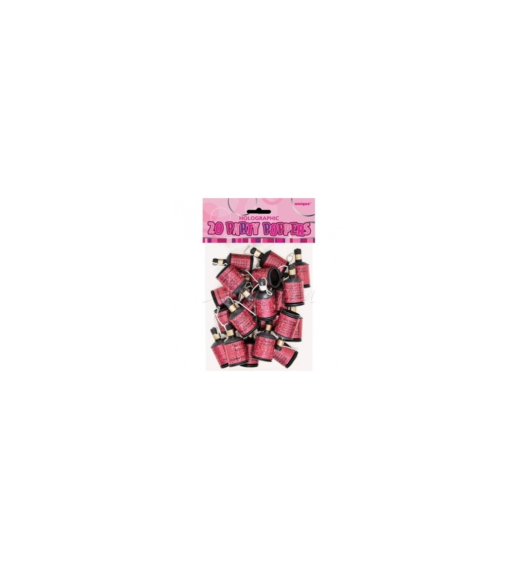 Vystřelovací konfety mini - růžové