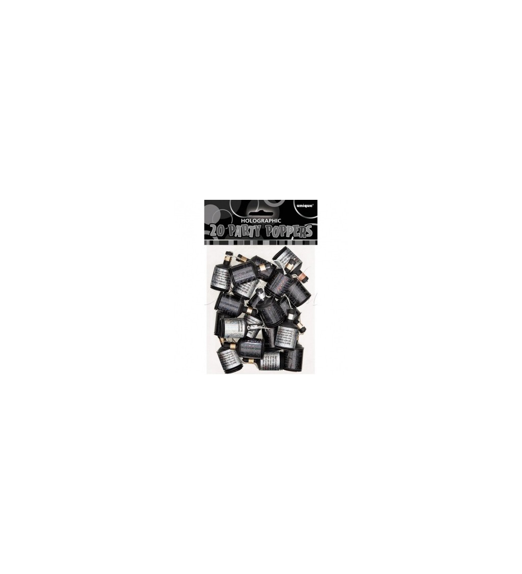 Vystřelovací konfety mini - černé