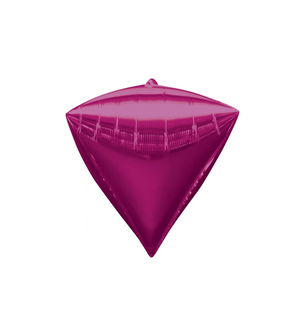 Balonek fóliový - Diamant Růžový