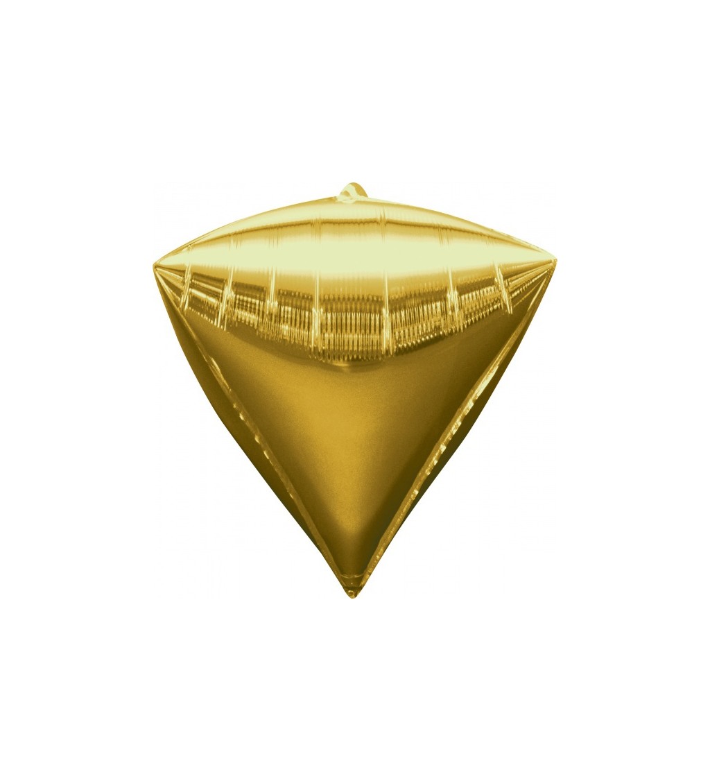 Balonek fóliový - Diamant Zlatý