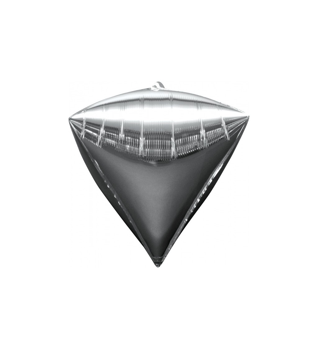 Balonek fóliový - Diamant Stříbrný