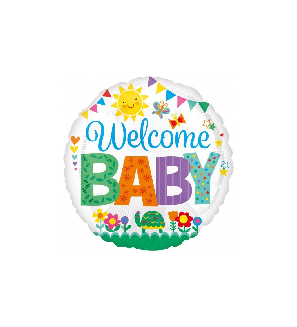Barevný balónek - Welcome Baby