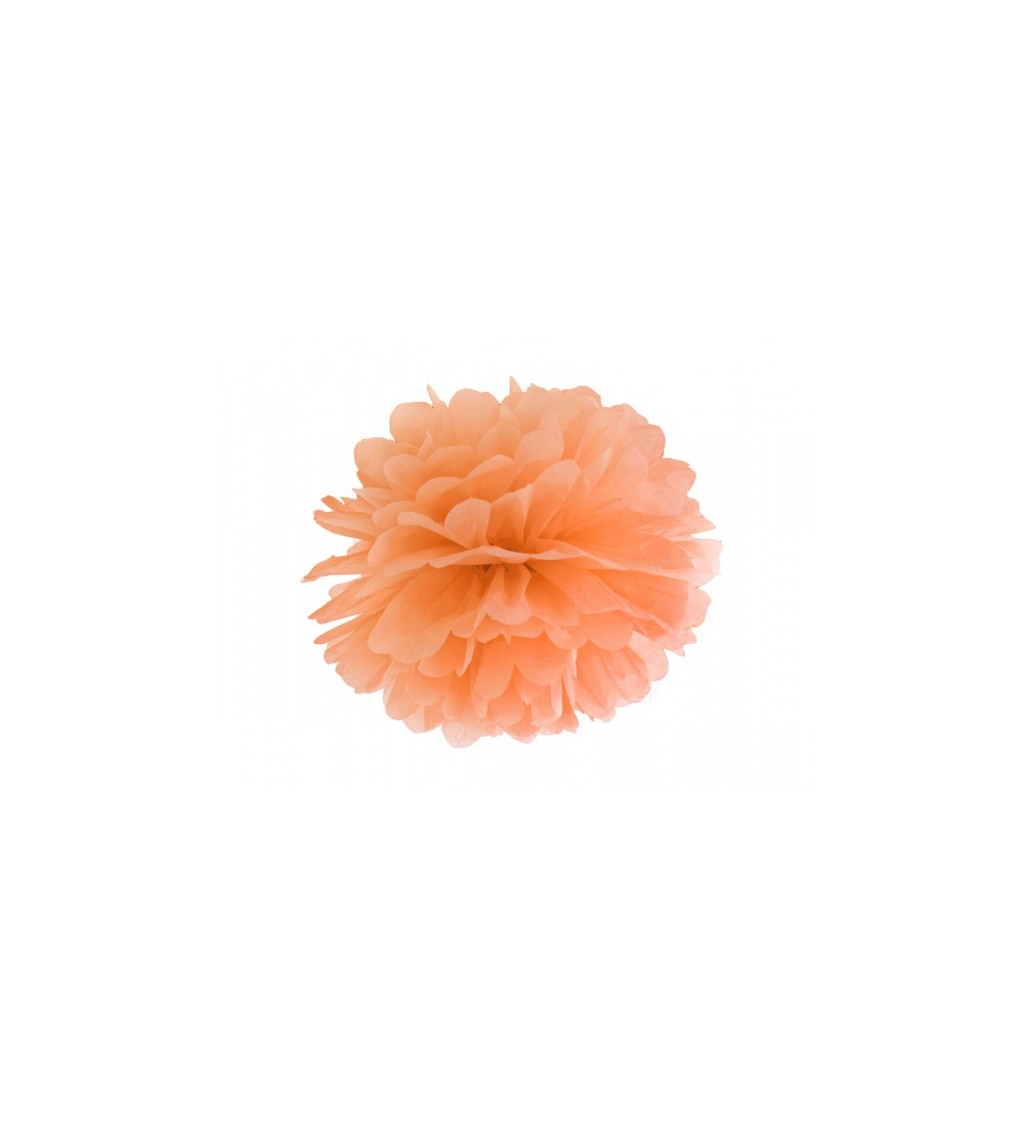 Oranžový pom pom 35 cm