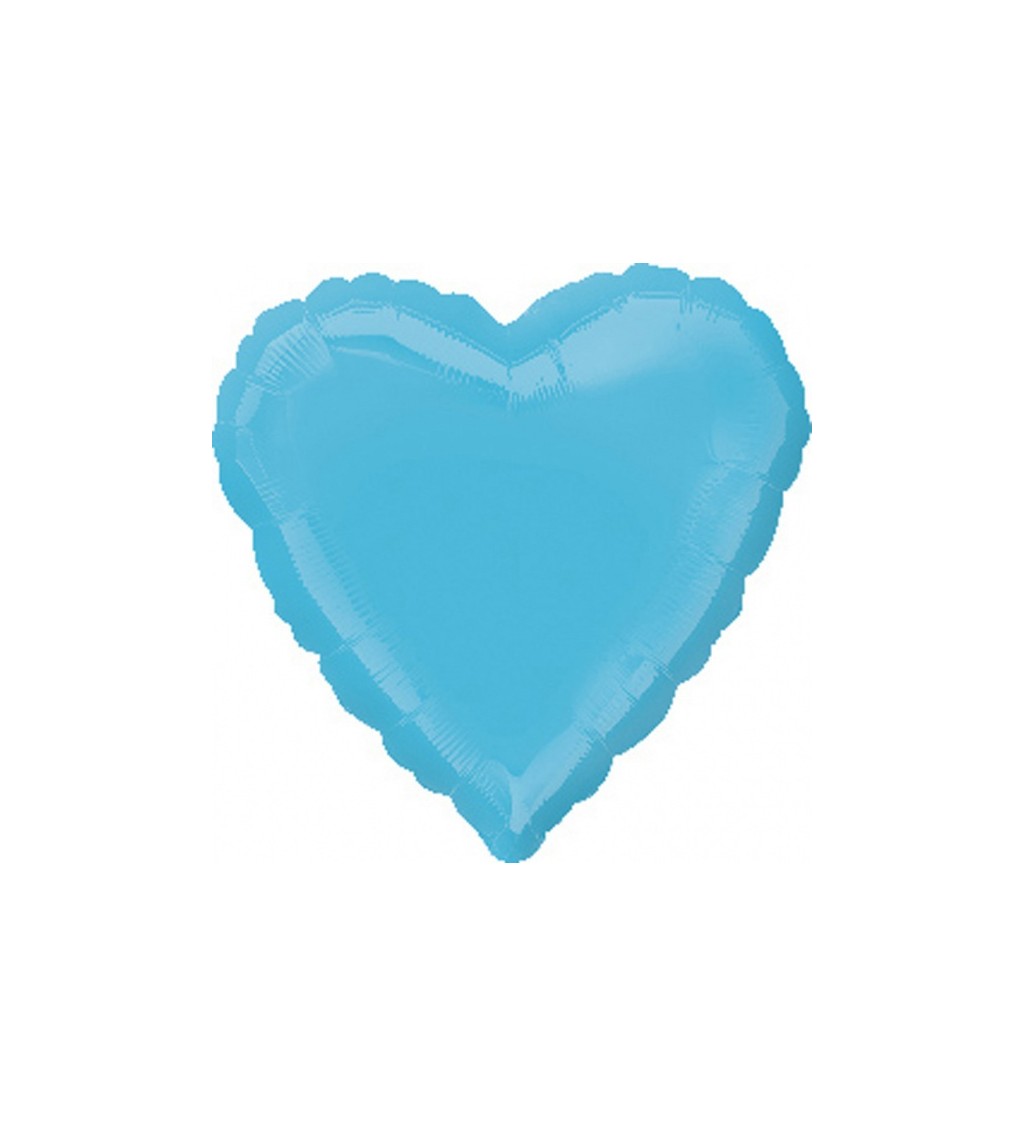 Fóliový balónek srdce - azurový