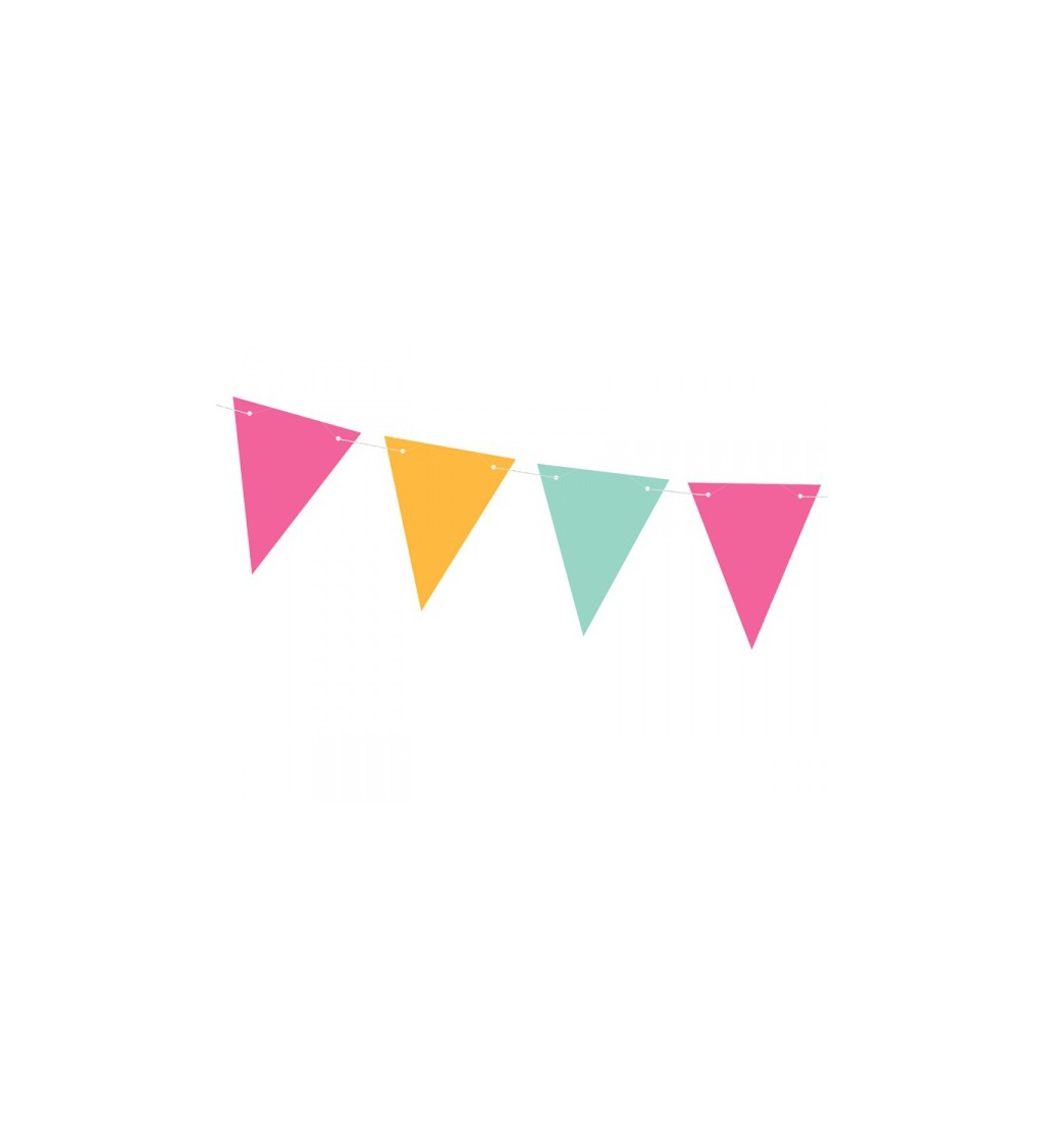 Girlanda - trojúhelníky barevné II