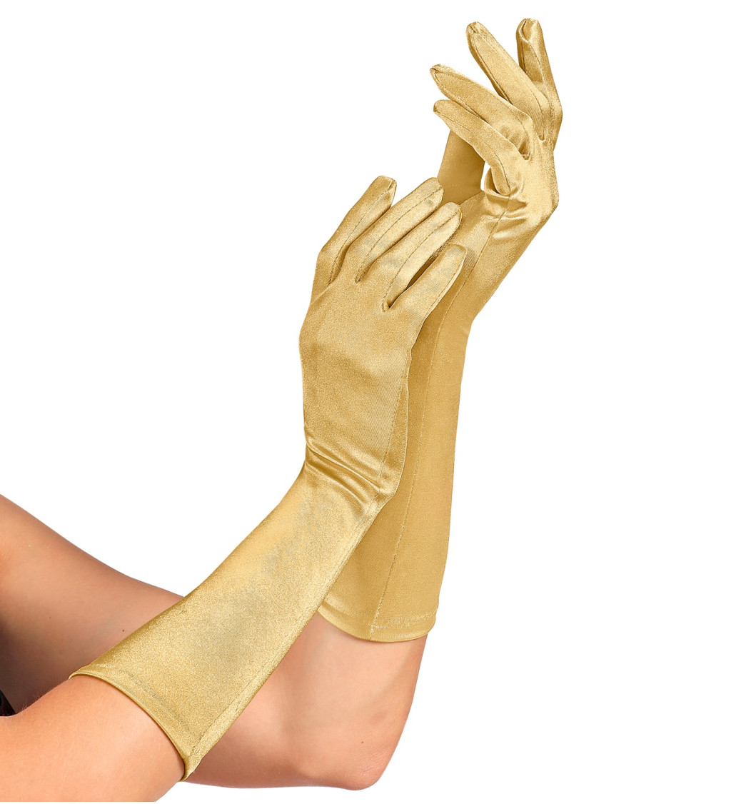 Zlaté saténové rukavice
