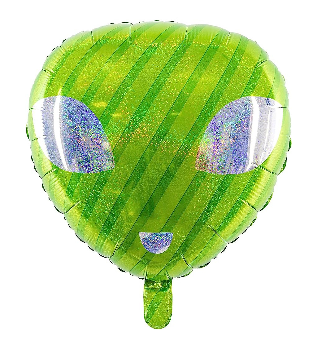 Fóliový balónek zelený ufonek