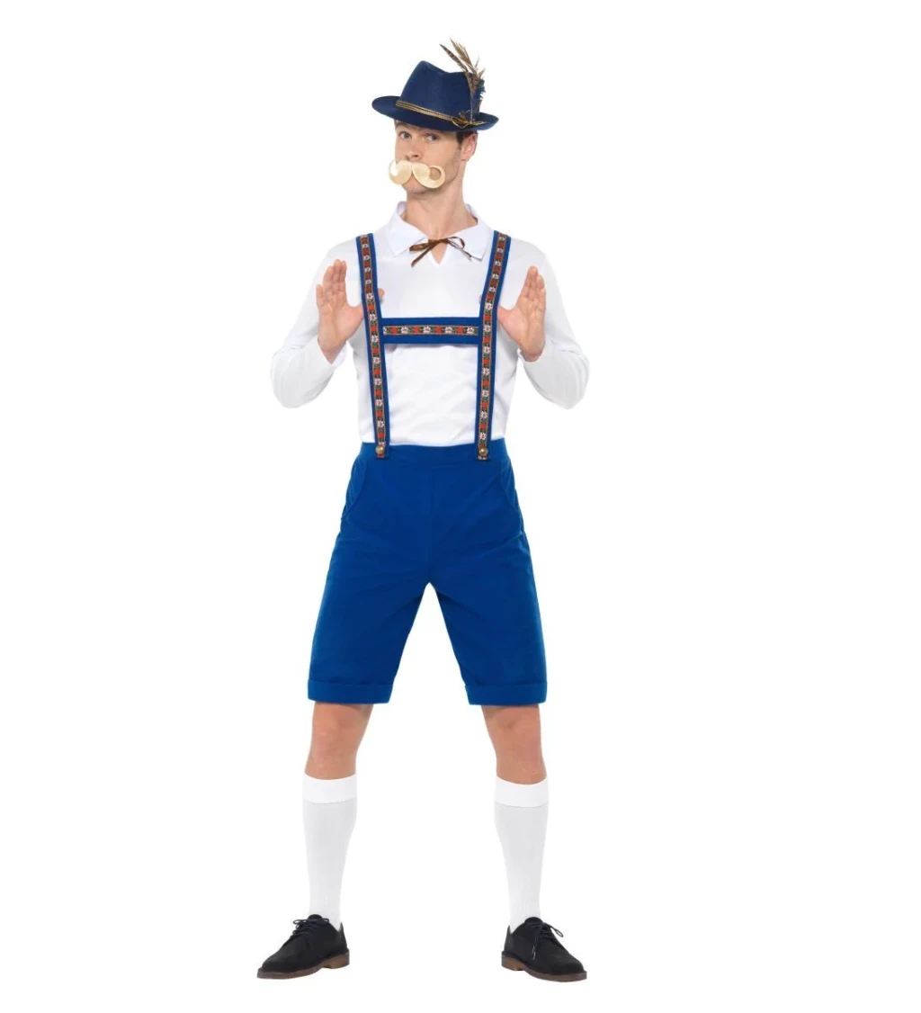 Pánský kostým - Oktoberfest, modrý