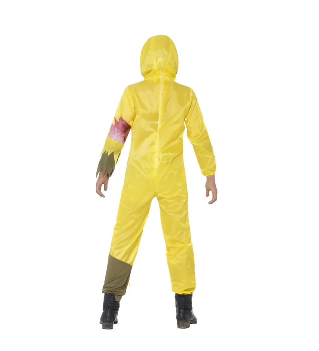 Dětský kostým "Toxický hazard" žlutý