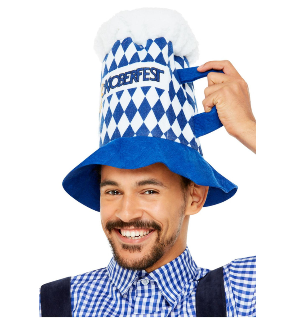 Modro-bílá čepice Oktoberfest