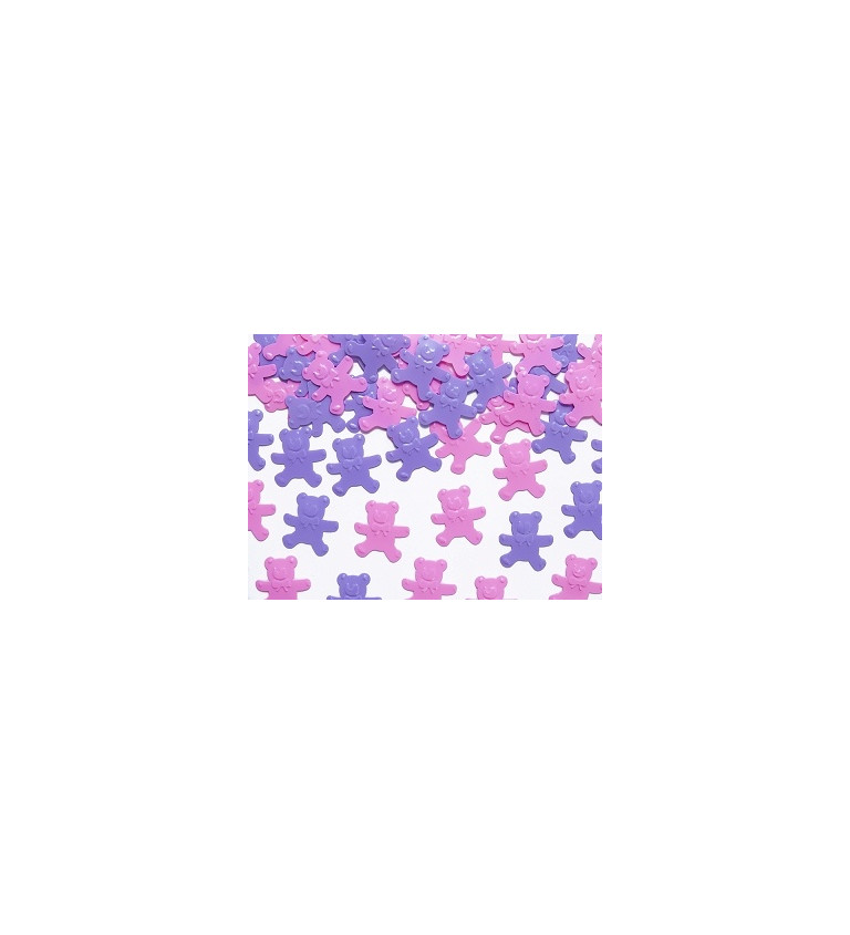 Konfety medvídci - růžoví a fialoví