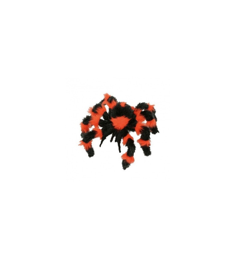 Dekorace velký pavouk - černo-oranžový