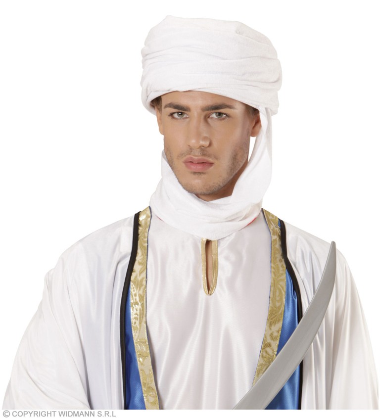 Bílý arabský turban