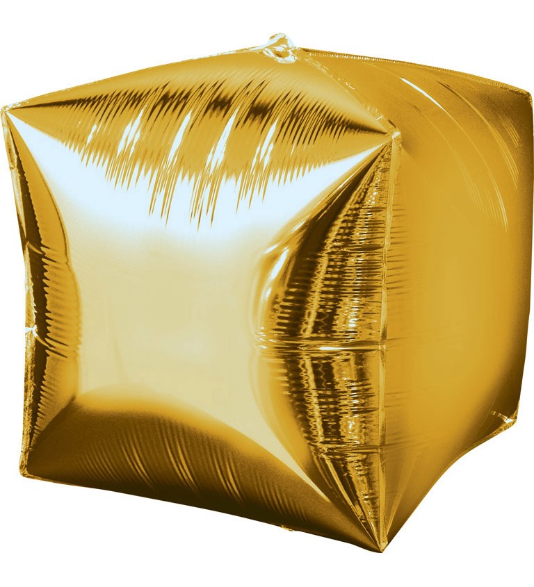 Balonek fóliový - Kostka Zlatá