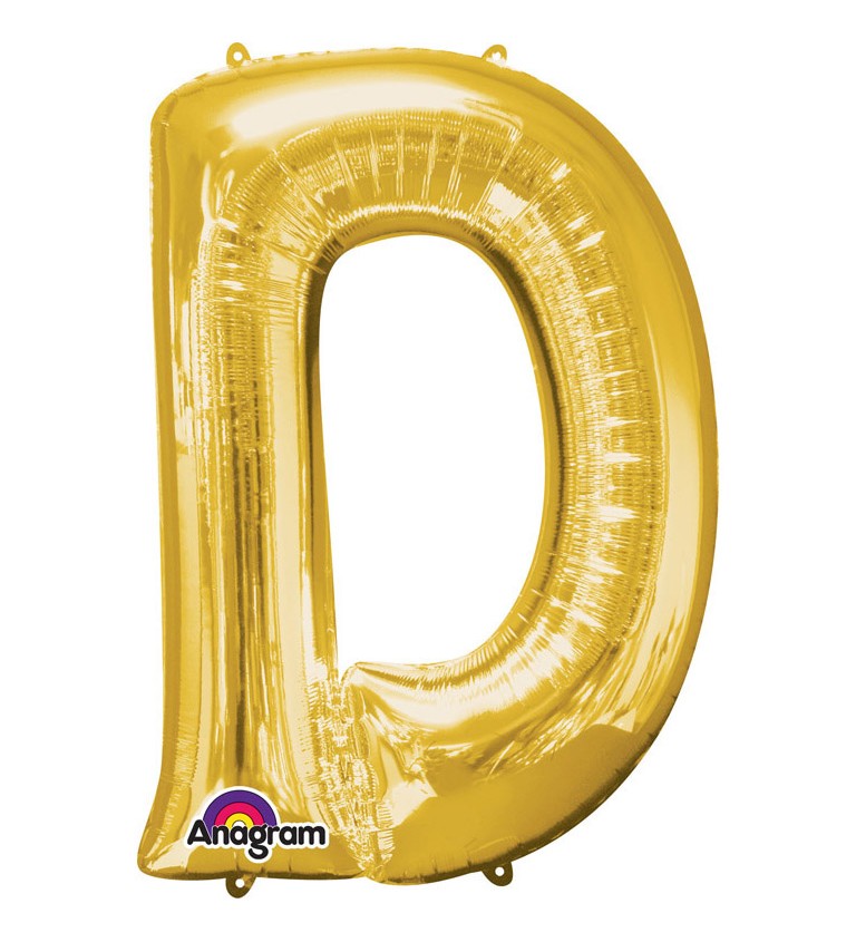 Nafukovací fóliový balónek zlatý - D