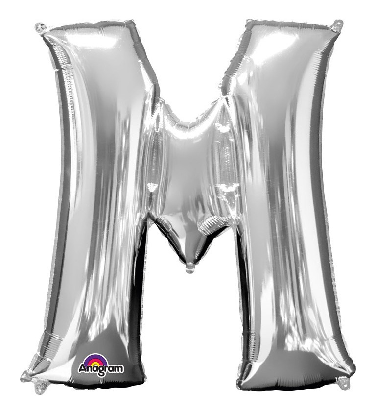 Nafukovací fóliový balónek stříbrný - M