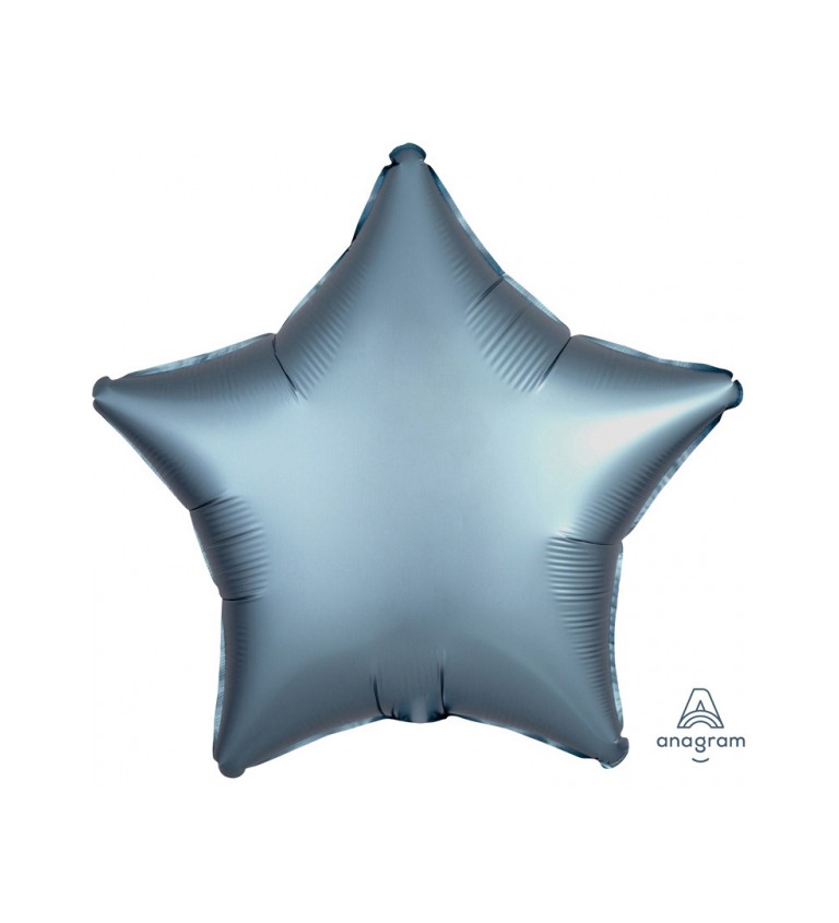 Balonek fóliový - Hvězda Ocelově modrá