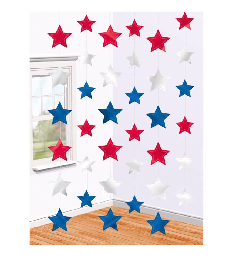 Závěsná dekorace - USA hvězdy