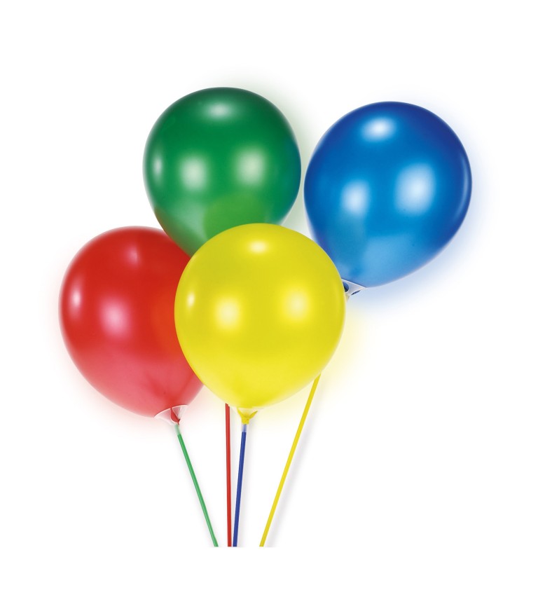 Tyčky na balonky barevné - 15 ks