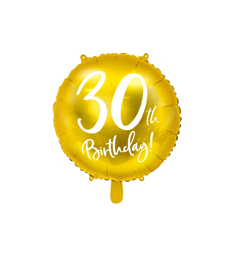Fóliový balónek 30th Birthday - zlatý
