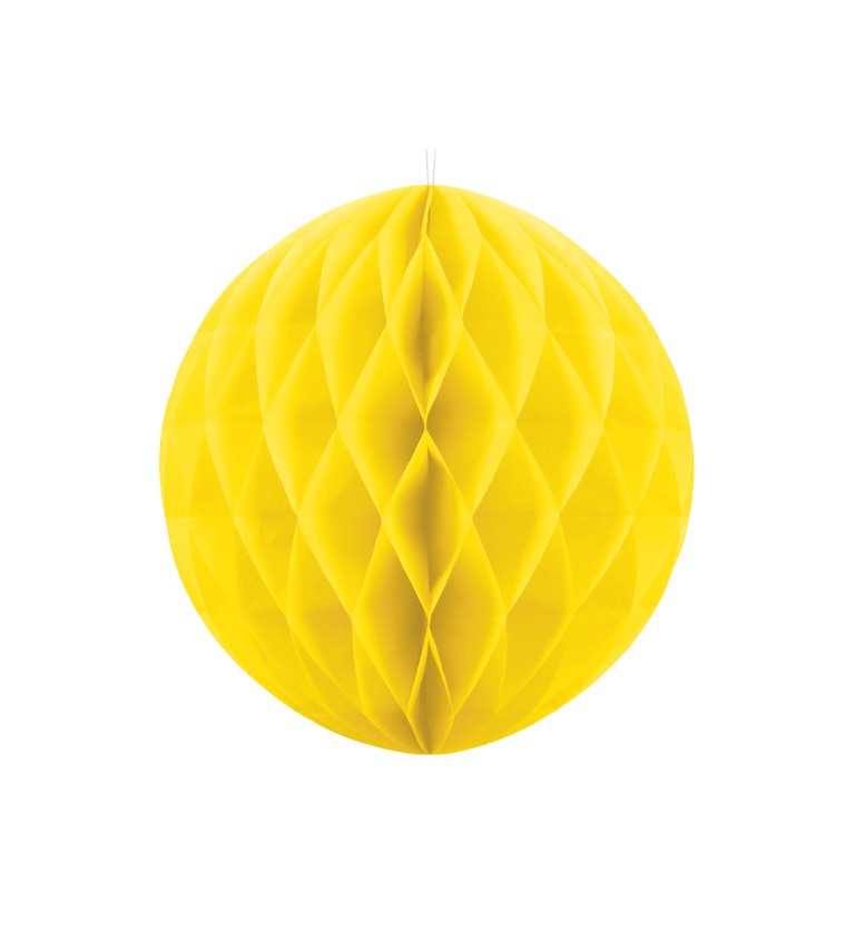 Papírová koule - žlutá, 20 cm