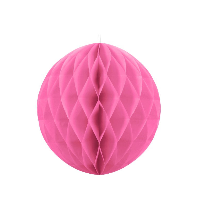 Papírová koule - růžová, 40 cm