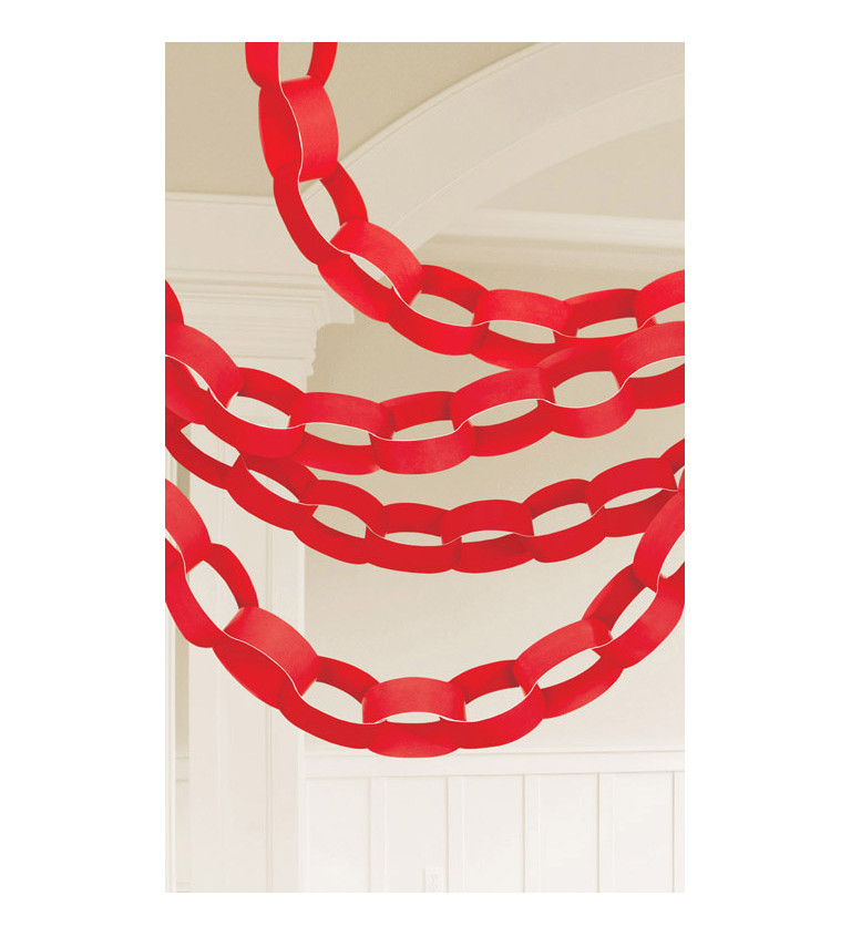 Dekorativní řetěz - červený