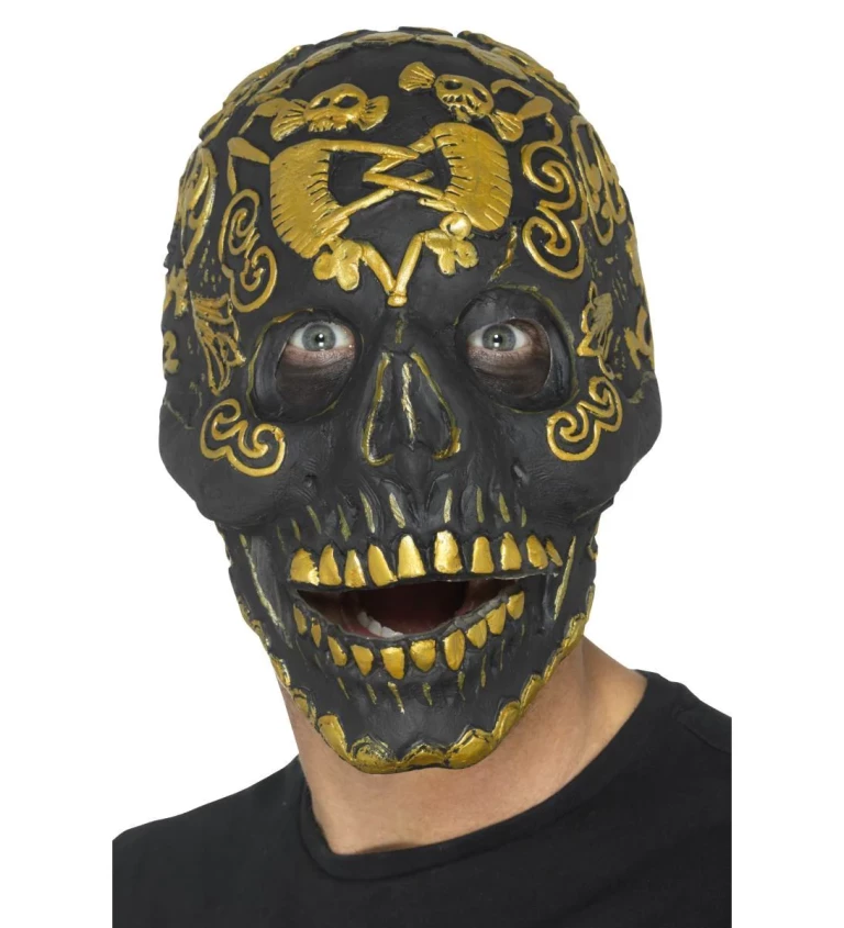 Exkluzivní maska - zlaté kostry